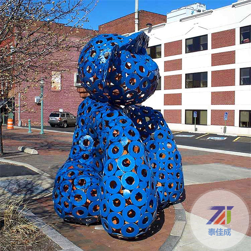 大型不銹鋼雕塑定制鏤空鹿月亮水景浪花假山精神堡壘校園景觀(guān)擺件