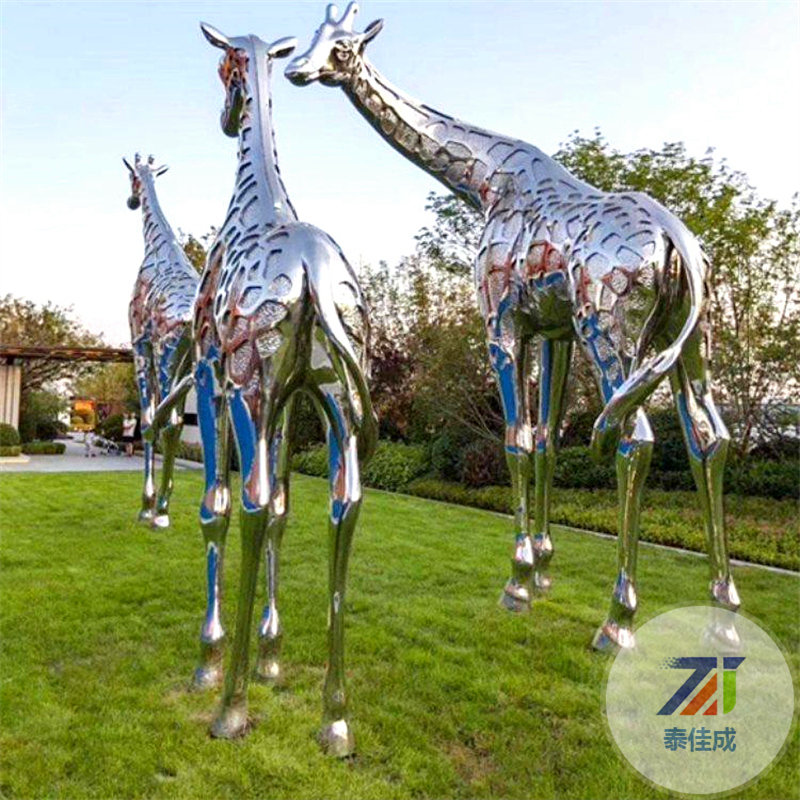 不銹鋼鏡面芭蕾舞女孩雕塑藝術(shù)校園落地擺件酒店抽象金屬人物裝飾