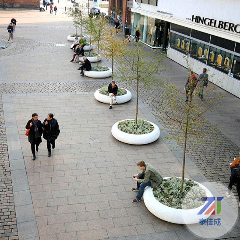 玻璃鋼園林綠化坐凳市政樹池戶外城市綠化休息椅休閑區(qū)等候圓形