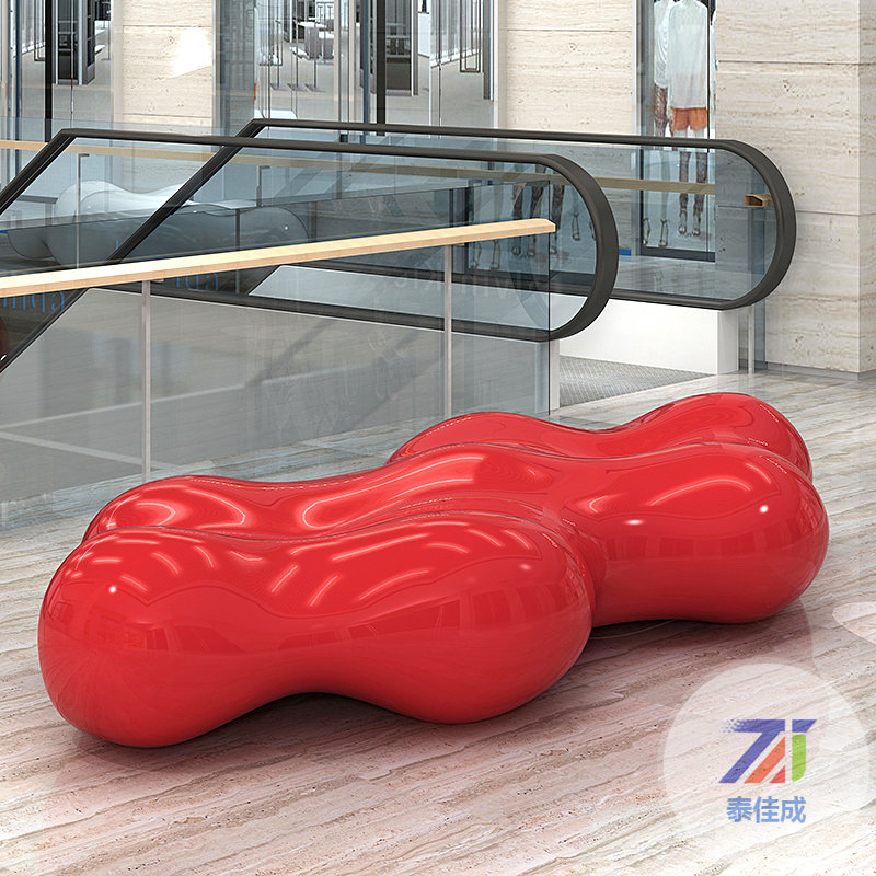 陜西西安公共環(huán)境采用新款玻璃鋼戶外休閑椅