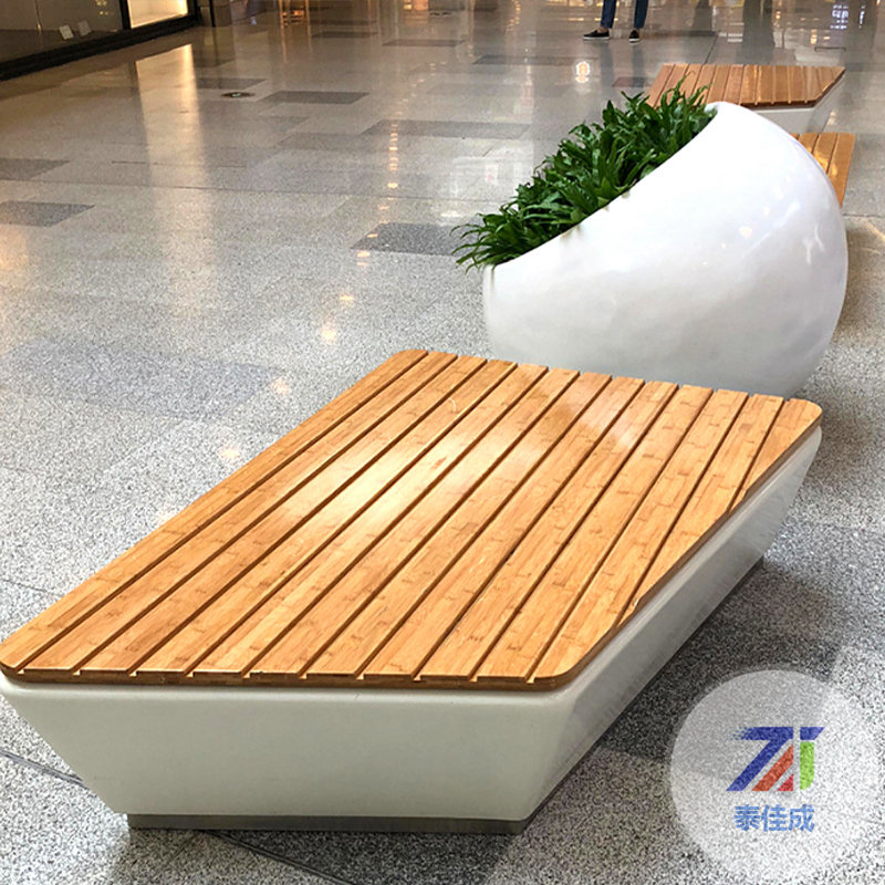 玻璃鋼組合休閑座椅提升浙江金華商場購物體驗